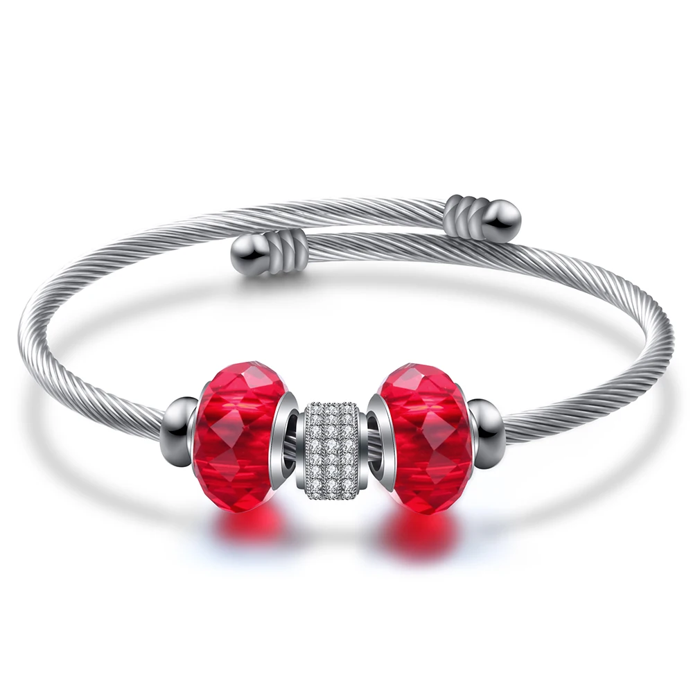 Модные самодельные ювелирные браслеты для женщин бусины сменные из нержавеющей