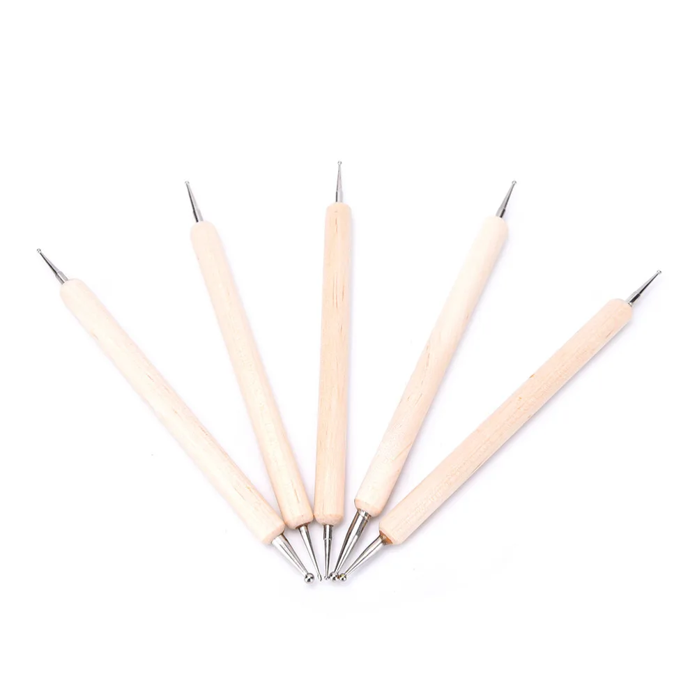 Горячая Распродажа новинка 5 шт./лот двухсторонняя деревянная ручка для дизайна