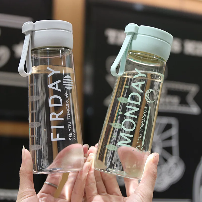 Пластиковая бутылка для воды 450 мл Bpa бесплатно милые студенческие школьные