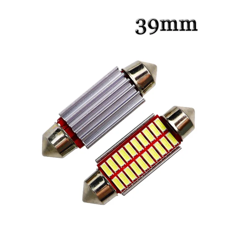 10 шт. купольные фонари Festoon C5W Canbus 31 мм 36 39 41 12 16 20 24 SMD 4014 светодиодные неполярные 0 1