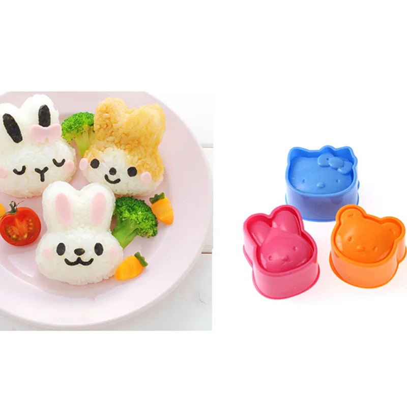 3Pcs Cute Cartoon Sushi Nori Rice Mold Decor Cutter Bento Maker Sandwich DIY Tool Kitchen Accessorie Home Baking | Дом и сад