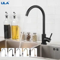 ula black gold kitchen faucet stainless steel 360 rotate faucet kitchen tap deck mount cold hot water sink mixer taps torneira