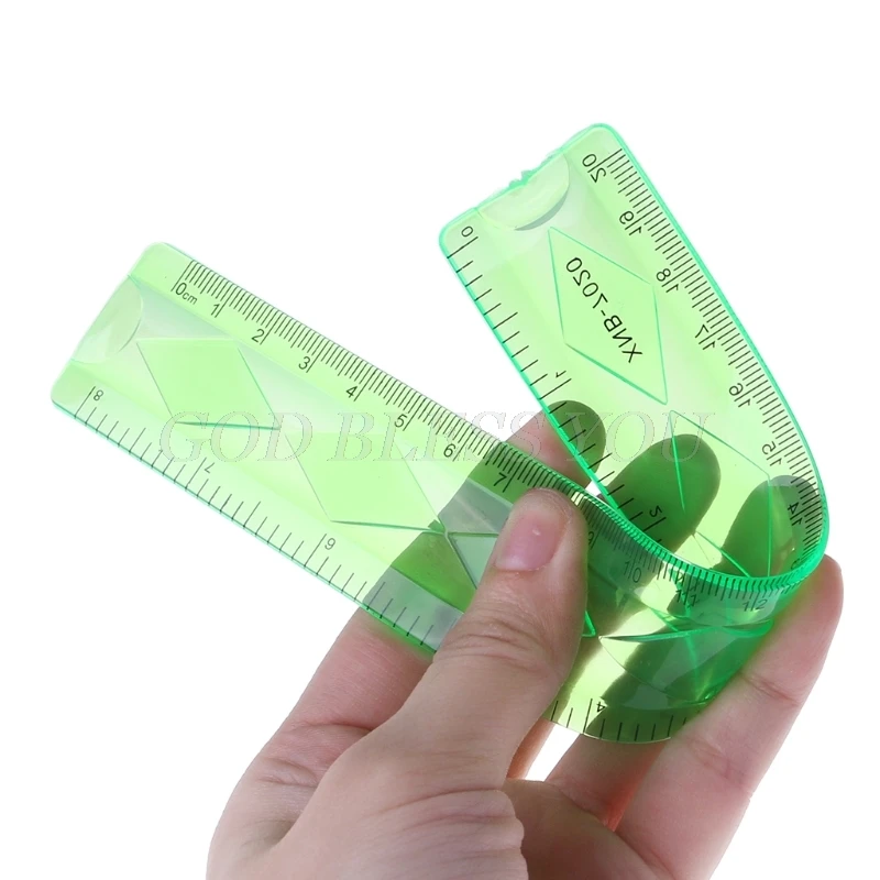 

1PC Soft 20cm Ruler Multicolour Flexible Creative Stationery Rule School Supply Drop Shipping