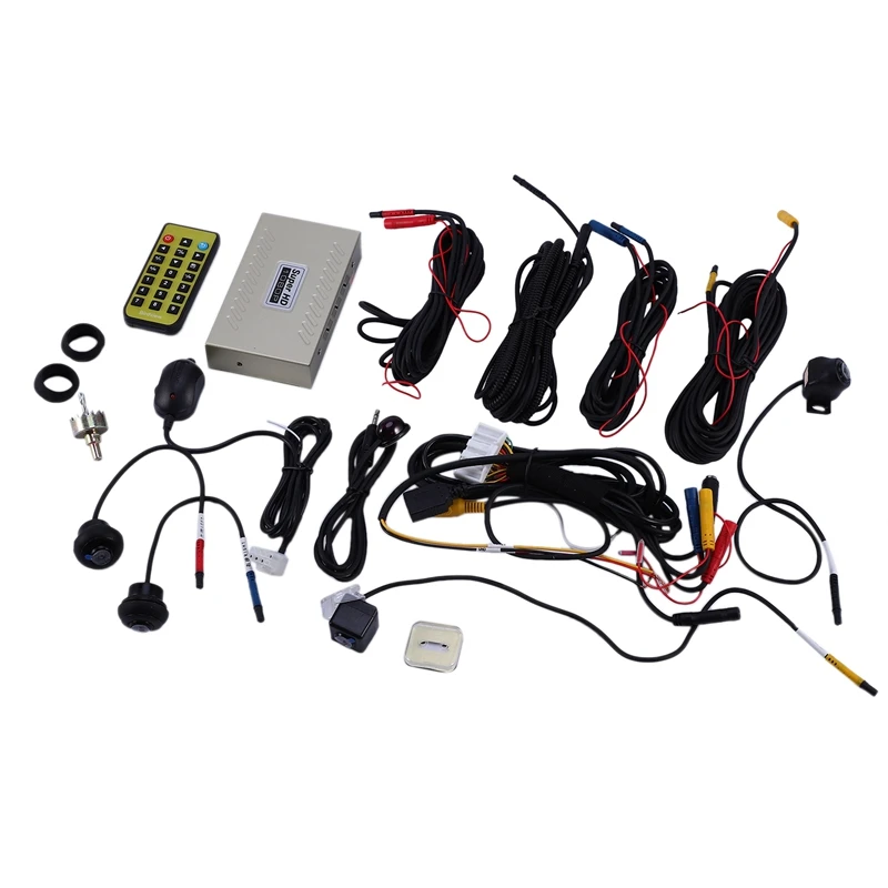 360 градусов HD Автомобильный видеорегистратор вид птицы панорамная система с 4