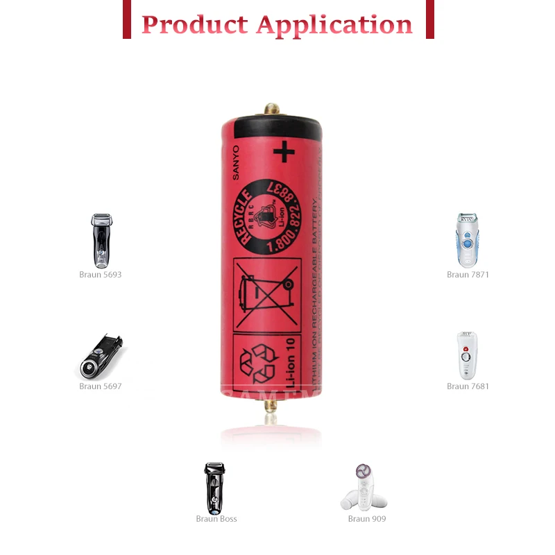 2 шт. Новый UR18500Y для бритвы Braun серии батарей 720S 4 790CC 5040S 5090CC 5050CC 3 7 V литий ионная