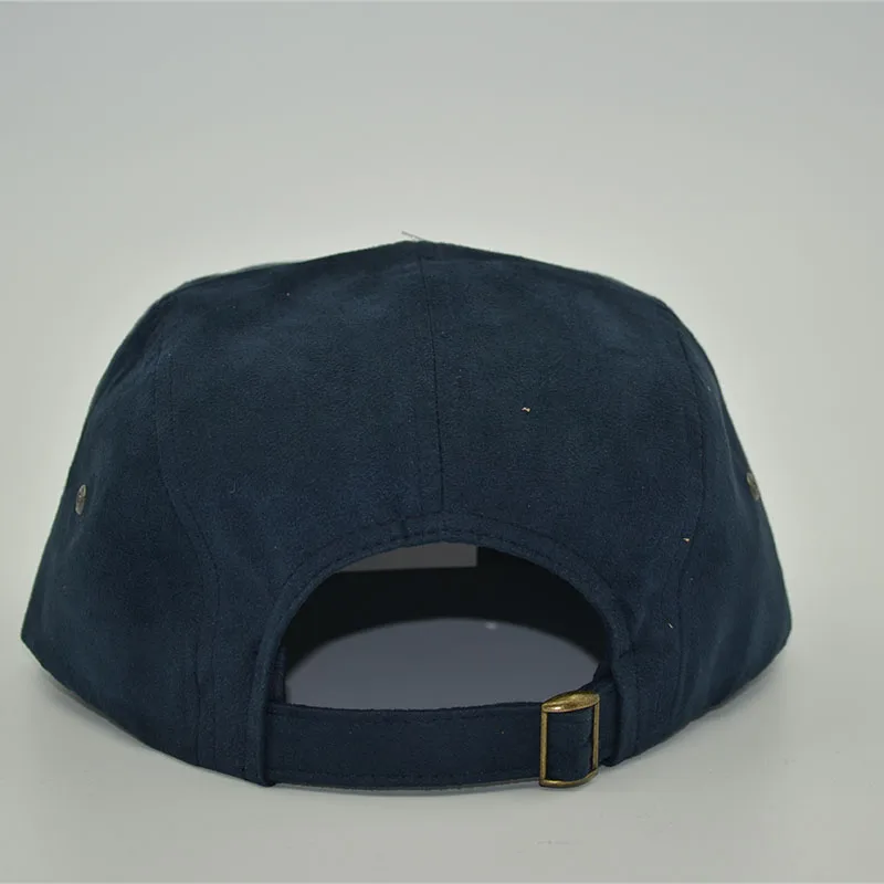 Шляпа с плоским козырьком из 5 панелей темно-синяя Снэпбэк Кепка полиэстера