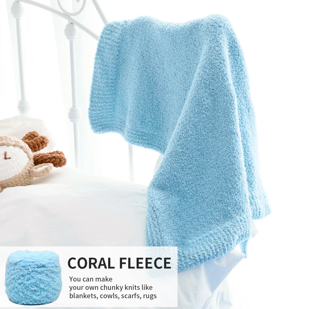 Теплая и мягкая натуральная ручная шерсть 100 г 3-слойная Коралловая кашемировая