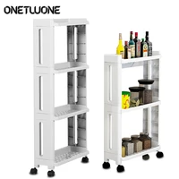 kitchen storage rack for goods fridge side shelf 234 layer removable with wheels bathroom organizer shelf gap holder