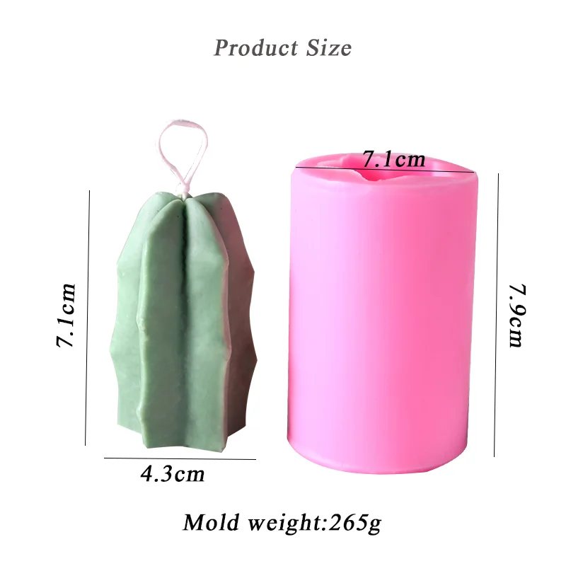 

3D Cactus Succulent Plants Cake Baking Silicone Mould Candle Molds DIY Gypsum Aromatherapy Wax Mold Handmade Soap Making Tool