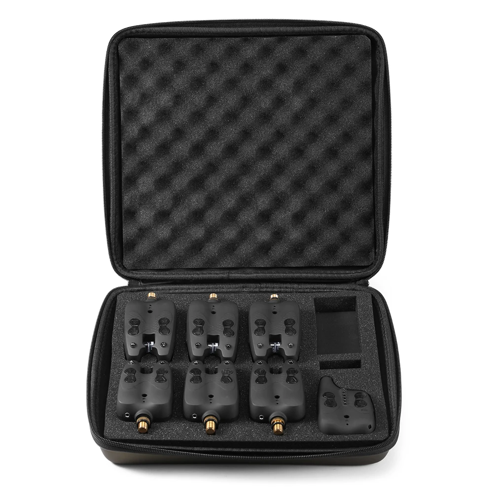 

Lixada Wireless Fishing Alarm Fishing Bite Alarms Set Fishing Receiver Sound Alert Kit Led Alarm Indicator with Portable Case