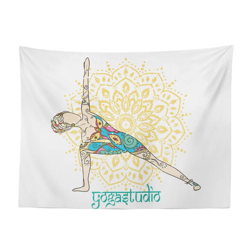 Альтернативный женский гобелен для йоги перевернутая мандала чакра гостиная