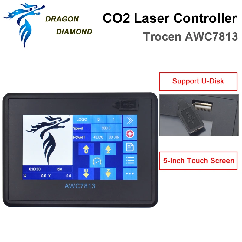 Co2 Лазерная DSP контроллер Системы Trocen AWC7813 заменить 708S 708C LITE для гравировальная и