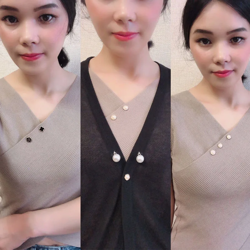 Милые анти-блики Пряжка мини Брошь булавка для воротника в форме фиксированная