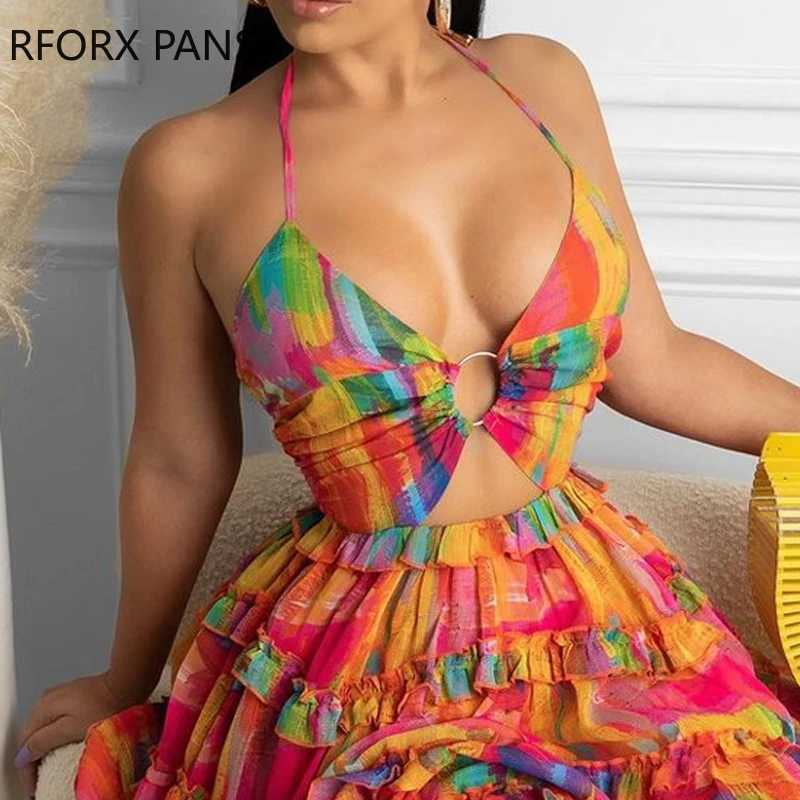 

Women Cami Deep-V Floral Print Dress Sleeveless Party Bodycon Dress for Women Dress 2021