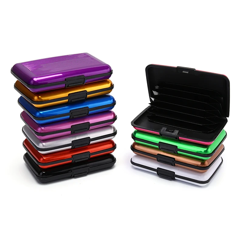 

Waterproof Aluminum ID Credit Card Wallet Holder Antimagnetic Cards Holder Pocket Wallet Holder Business Metal Pocket Mini Case