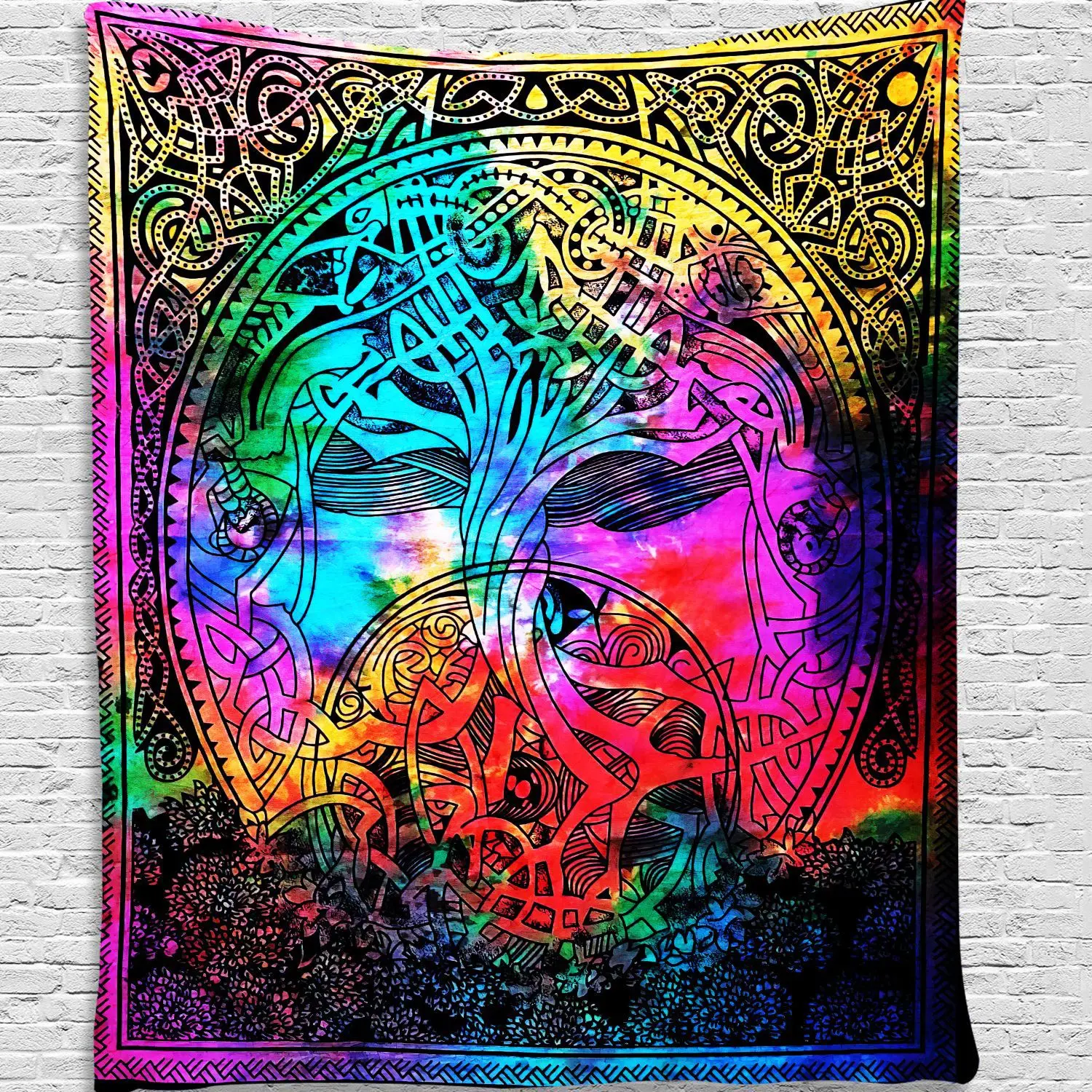 Aggcual горячая Распродажа психоделический гобелен абстрактный Цвет дерево