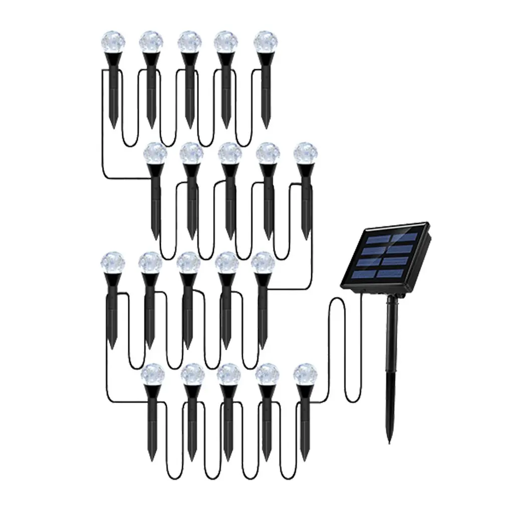 

Портативная наземная лампа-гирлянда на солнечной батарее, восемь режимов вспышки, тонкая работа, без проводки, хороший внешний вид