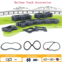 diy building blocks railway track accessories compatible kids bricks train tracks set toys track toy for children birthday gifts