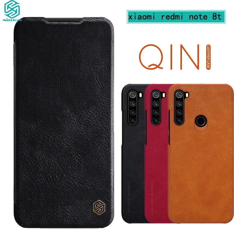 Для Xiaomi Redmi Note 8T чехол Nillkin Qin из искусственной кожи REDMI NOTE 8T флип-чехол s Чехол для Xiaomi Redmi Note 8t чехол с отделением для карт