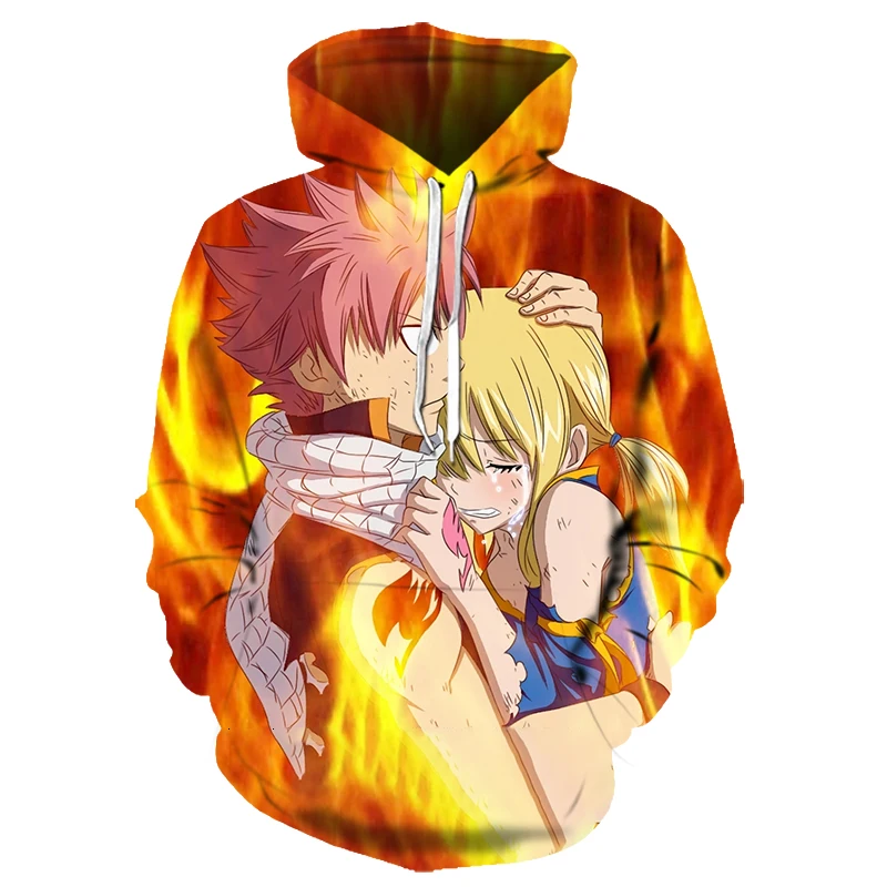 

2021 New Anime Fairy Tail Hoodie Men Women Sweatshirt Full Print Anime Fairy Tail Hoodie Men's Sweatshirt Oversized
