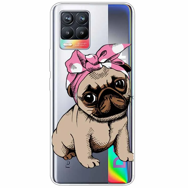tpu transparent case for realme 8 pro cover silicone soft flower fundas for realme 8 case phone coque realme8 slim 8pro cases free global shipping