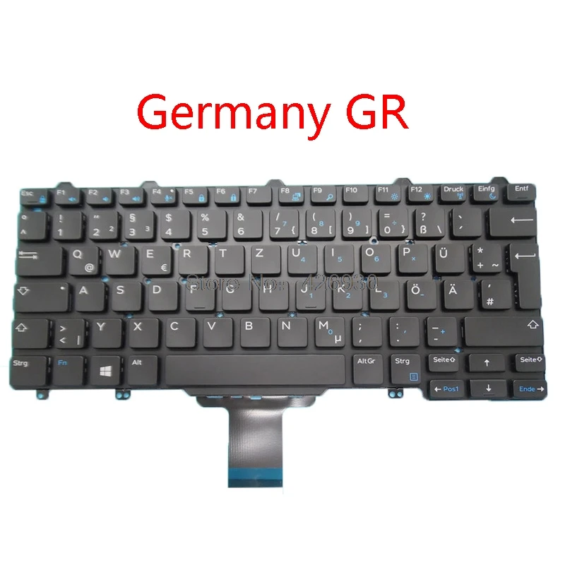 Ноутбук США Великобритания JP LA SL GR клавиатура для DELL 7350 E5250 E5270 E7250 E7270 E7450 E7470 3160 3150 японский латинский Словенский Германия