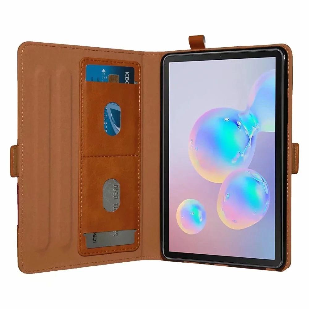 Кожаный чехол Премиум для Samsung Galaxy Tab S6 10,5 T860 T865 планшет смарт-подставка чехол для Galaxy Tab S6 10,5 Чехол+ пленка+ ручка