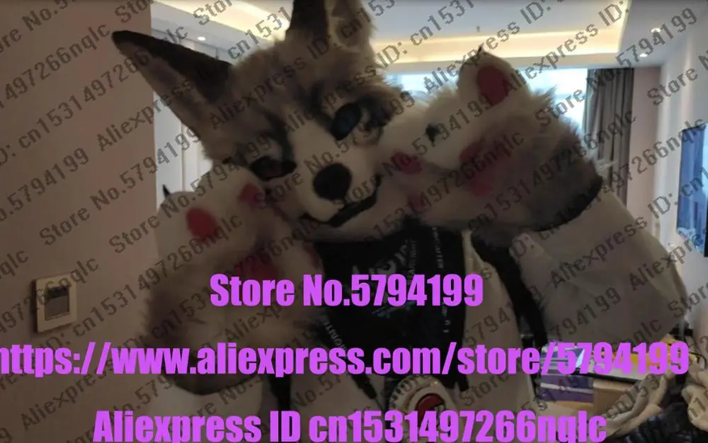 Dx0019 полный комплект одежды с изображением головы кота Хаски собаки костюм