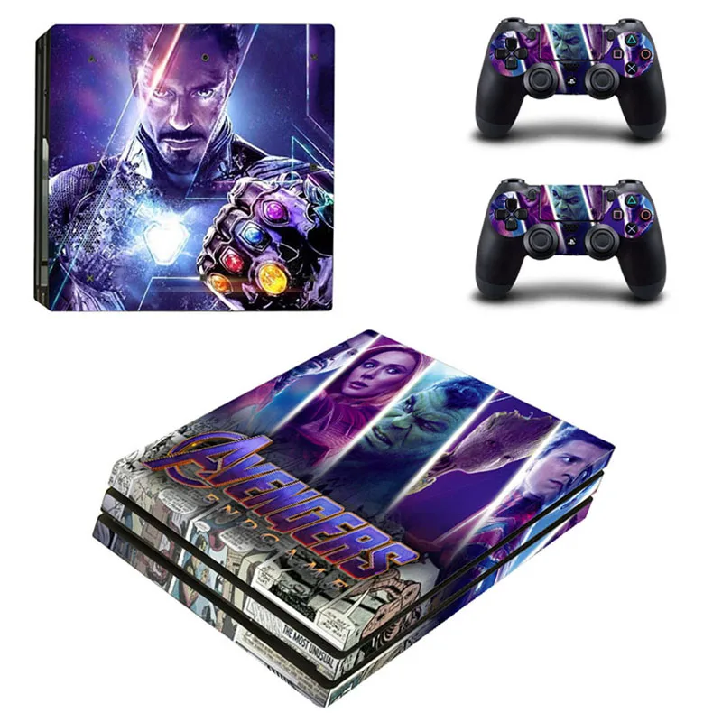 Наклейки Мстители: эндигра PS 4 игровая станция Pro Skin PS4 Sitcker Pegatinas для playstation консоль