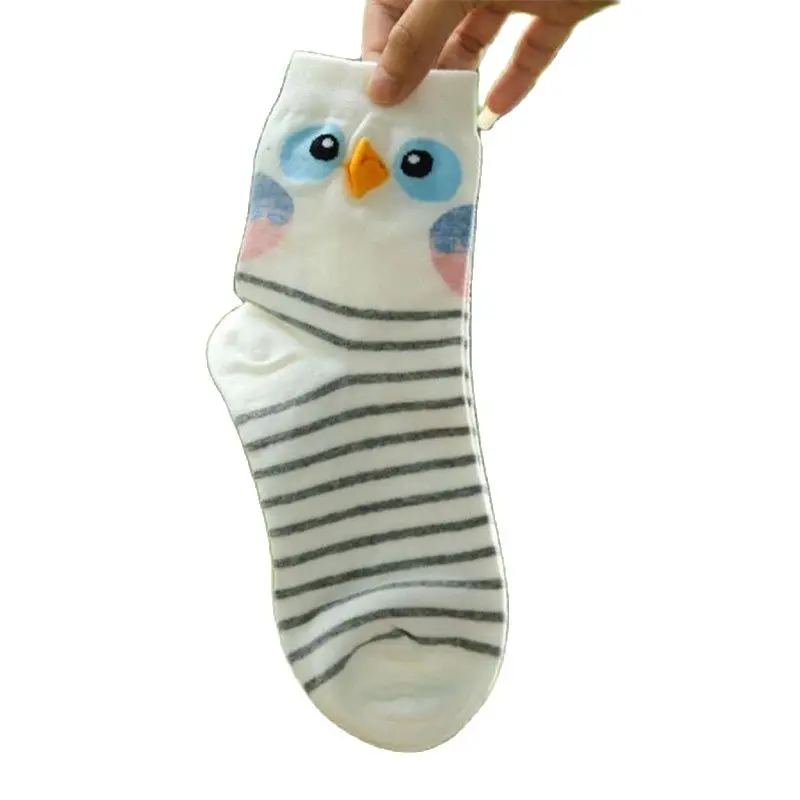 

1 Pair New Fashion Fall Winter Women Warm Socks Animal Cotton Kawaii Cartoon Owl Funny Socks For Female Sokken Socks Women Meias