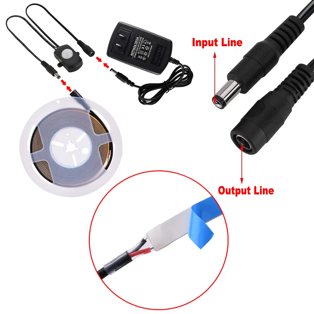 Умная Светодиодная лента светильник Сенсор движения PIR светодиодный ночной