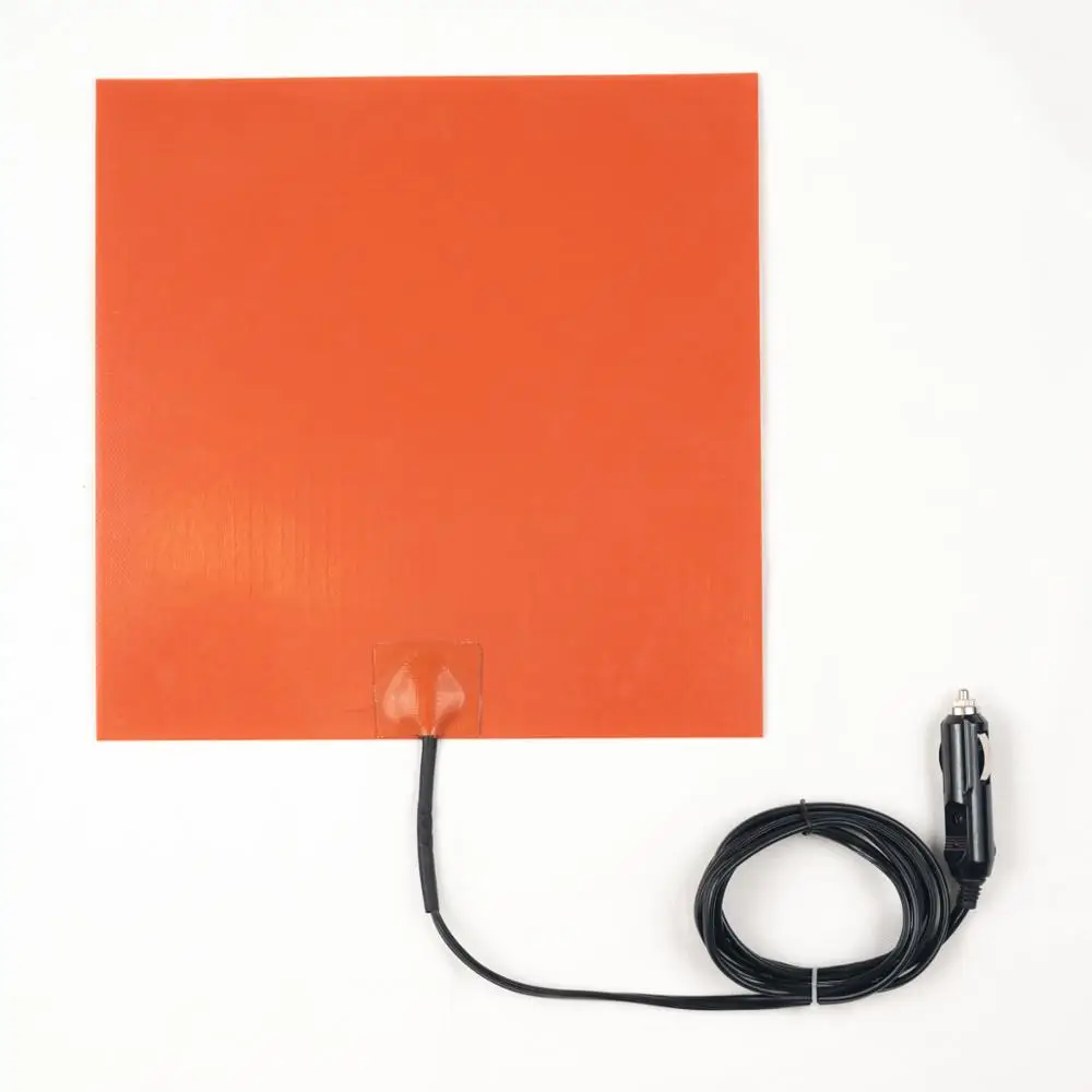 11x11 ''(280x280 мм) 12V 70 90 градусов C силиконовый нагреватель грелки для сумка