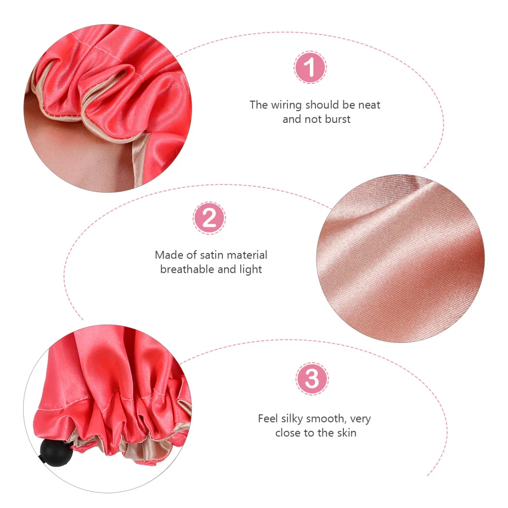 

Double Layer Sleeping Hat Bathing Cap Shower Caps Elastic Hair Loss Cap