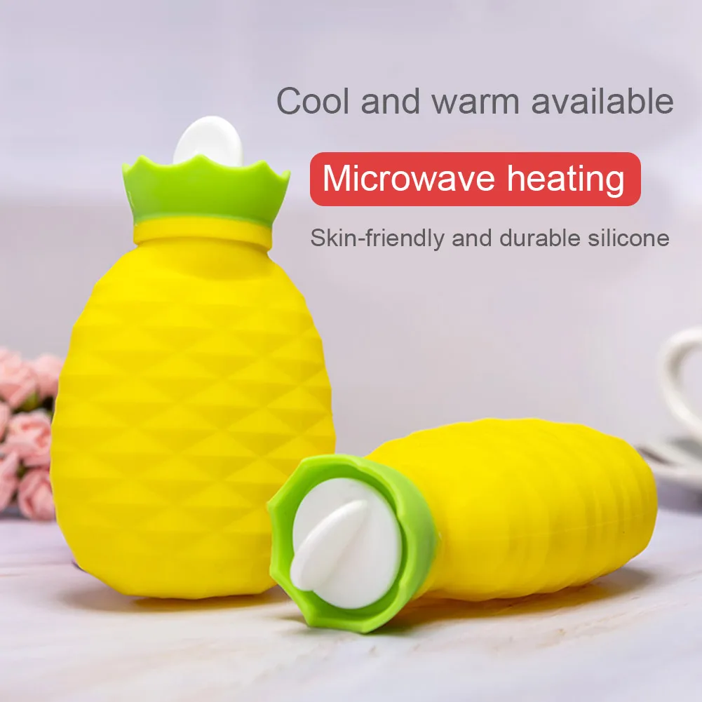 Экономичная силиконовая бутылка для горячей воды в форме ананаса грелка рук