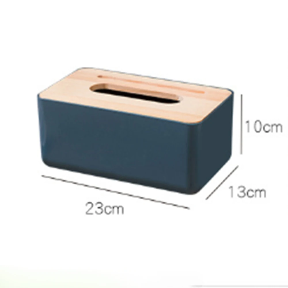 

Tissue Box Log Cover With Grooved wood PP plastic Paper Box Paper Household Organizer
