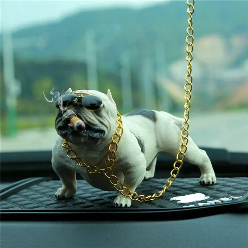 

HOT Bully Pitbull Dog Car Interior Decoration Dashboard Ornament Fashion Funny Cute Home Decoration Auto Accessories No Base