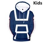 Толстовка с капюшоном для мальчиков и девочек 3-14 лет, с 3D-принтом Моя геройская Академия