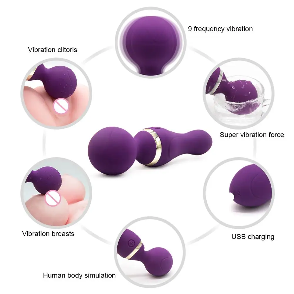 Powerful USB Charge Magic AV Wand Vibrator Clitoris Stimulator Sex Toys for Woman G-Spot vibrating Massager Products | Красота и