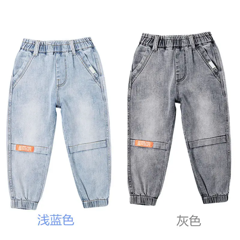 Джинсы хлопковые однотонные для мальчиков 3-11 лет 2 цвета | Детская одежда и обувь
