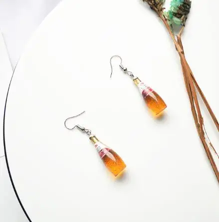 Earrings Bottle 3UMeter индивидуальные серьги модные летние серьги Милые простые серьги женские серьги в виде бутылок - Окраска металла: Earrings Bottle