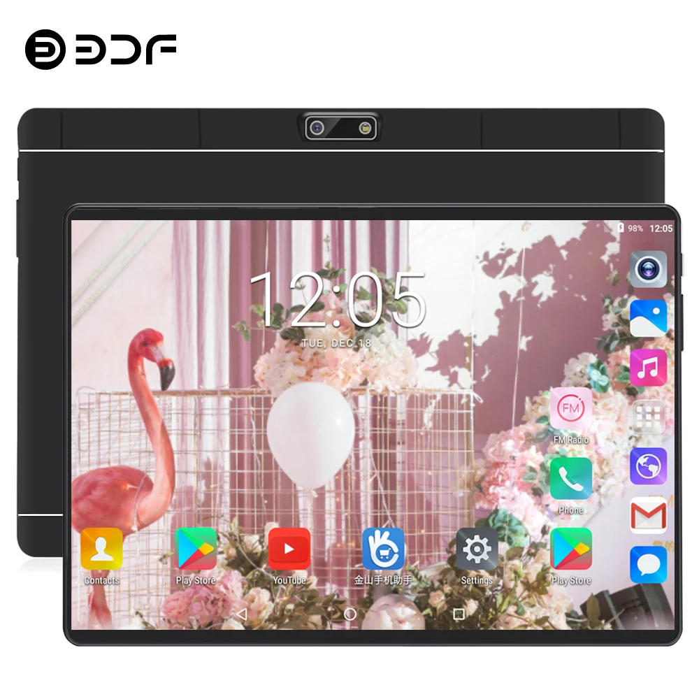 Планшет BDF 10 дюймов Android 9 0 планшеты ПК 8 ГБ/128 ГБ 4G LTE телефонные звонки 10/10 ядер 1280*800
