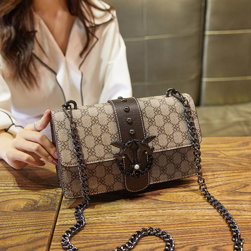 Модная Сумка слинг на цепочке в Корейском стиле простые универсальные сумки