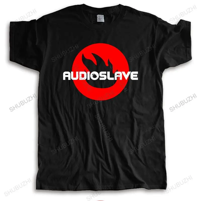 

man summer t-shirt Mans Einzigartiges Baumwolle Kurzen Ärmeln O-ansatz herren Audioslave Rock Band Logo T shirt Schwarz