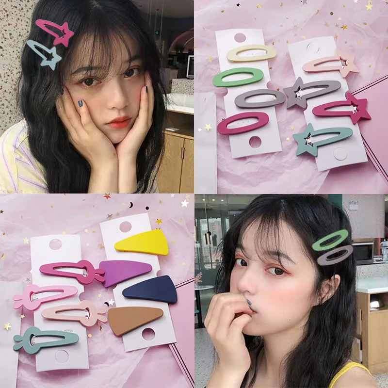 

Candy Color Korean Barrettes Children Girls Popular Hair Accessories Headdress Hair Clip Plastic Hot Sale Hairpins Star