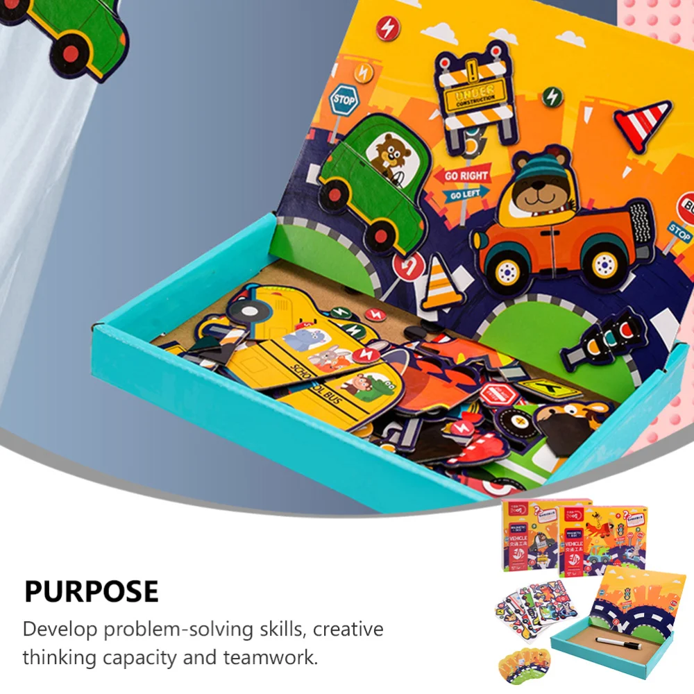 

1 Set Children Paper Puzzle Magnetic Jigsaw Puzzle Early Educational