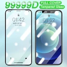 Закаленное стекло 99999D с полным покрытием для iPhone 11 12 13 Pro XS Max XR X, защитная пленка для экрана для iPhone 12 13 mini 11 Pro, стекло