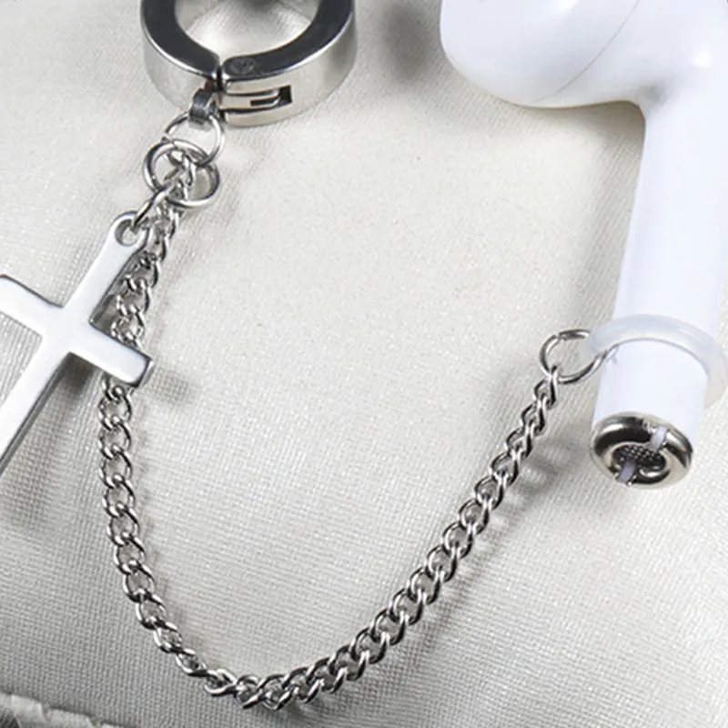 Простые серьги подвески в стиле хип хоп с цепочкой простые уникальные клипсы для