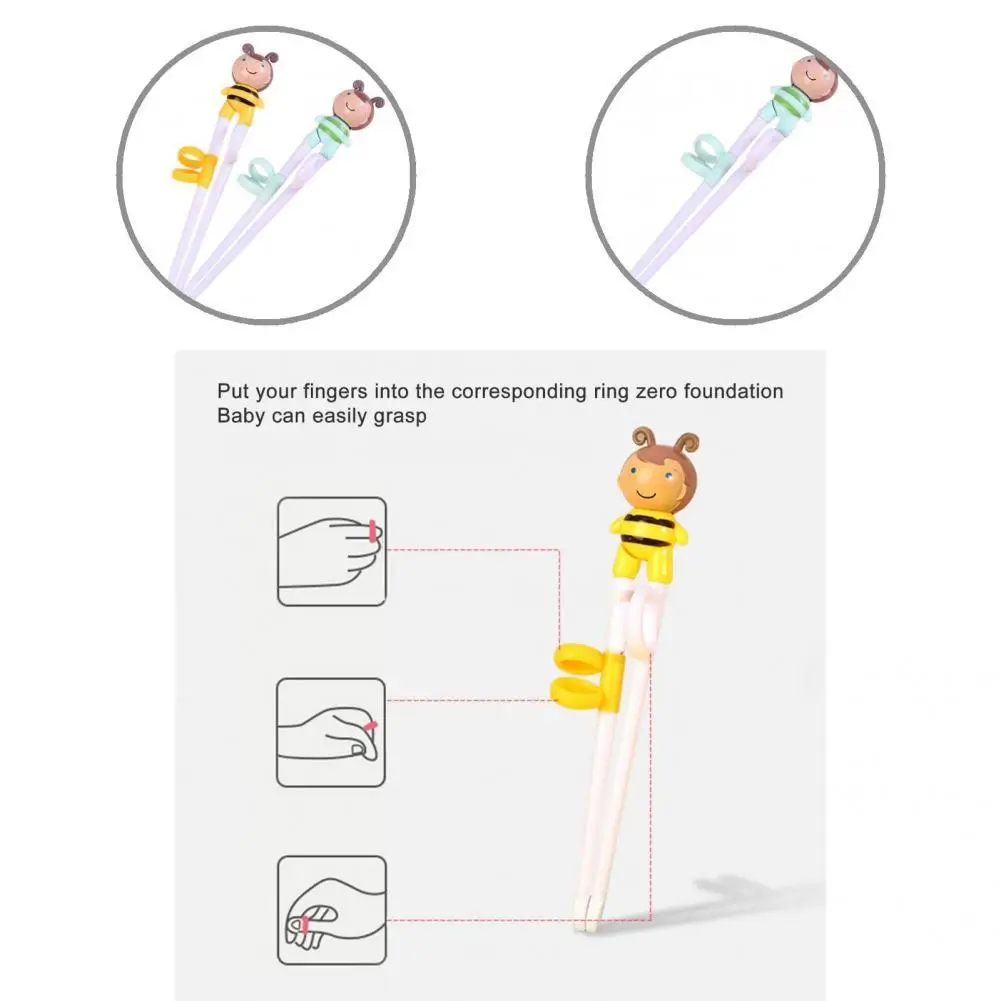 

Палочки для еды из АБС-пластика, 2 цвета, термостойкие, устойчивые к высоким температурам, Мультяшные детские палочки для еды