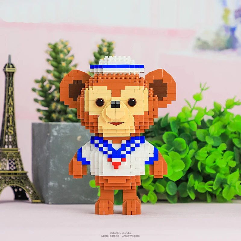 

801pcs+ Duffyed Diamond Blocks Micro 3D Model ShellieMay Bear Cartoon Mini Building Bricks Figures For Children Toys