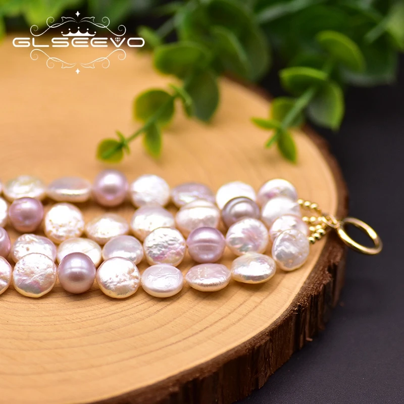 Оригинальный дизайн натуральный пресноводный барочный жемчуг GLSEEVO многослойный